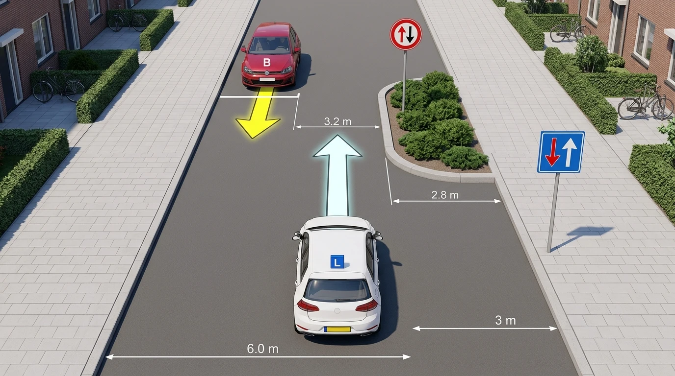 Realistic Dutch driving scenario photograph