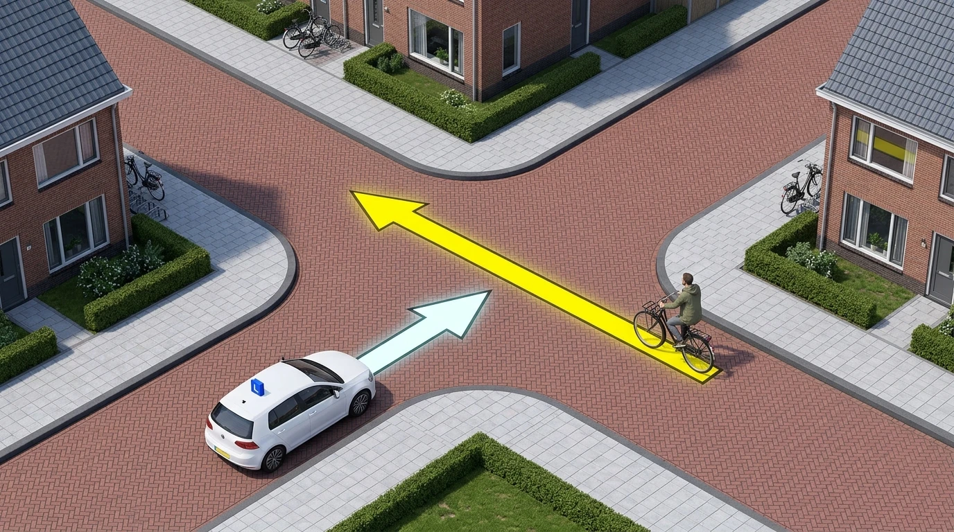 Realistic Dutch driving scenario photograph