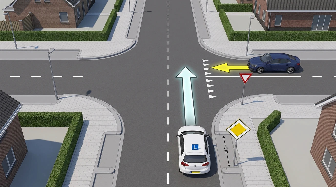 Realistic Dutch driving scenario photograph