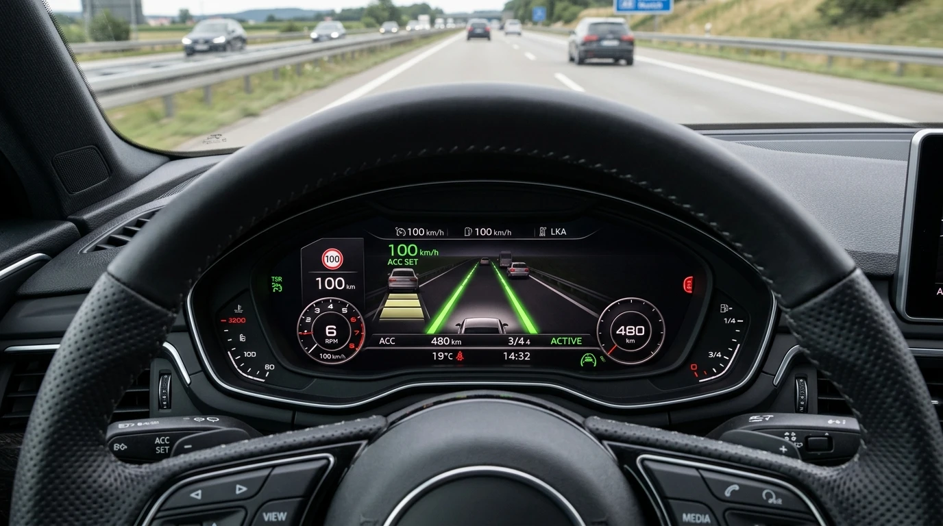 Realistic Dutch driving scenario photograph